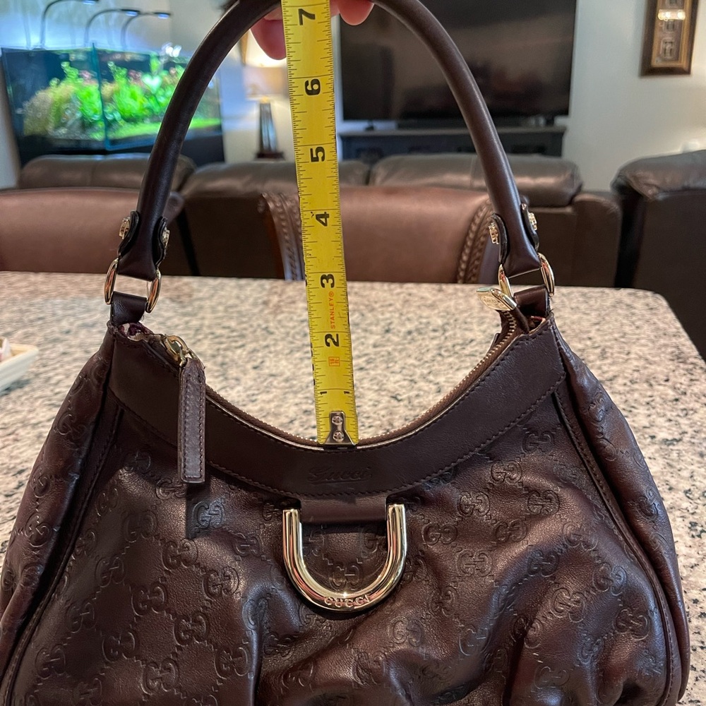 Gucci Dark Brown Leather Shoulder Bag and Wallet - Picture 14 of 16